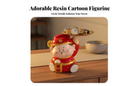 God of Wealth Figurine Resin Craft Wealth Shen Statue Storage Bowl Fortune God Decorative Tray Chinese Design for Adults