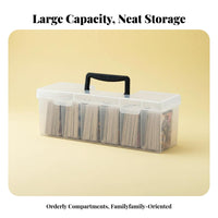 Compartmental Card Container particleproof Multi-Compartment Storage Box Clear View