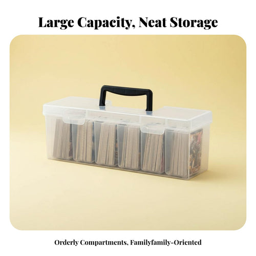 Compartmental Card Container particleproof Multi-Compartment Storage Box Clear View