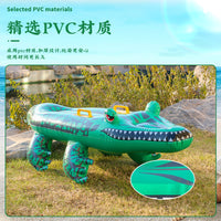 新款现货PVC充气鳄鱼冲浪板 水上漂流浮排户外游泳装备坐骑滑水板