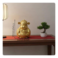 Chinese God of Wealth Statue Auspicious Gift Treasure Basin Deity Figure