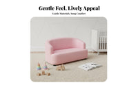 Miniature Upholstered Sofa Soft and Comfortable Upholstered Toddler Lounger Safety Certified snug for Playroom, Nursery, Bedroom