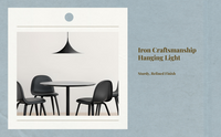 Minimalist pendant light for dining