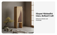 Imperfect aesthetic appeal Design Multi-Tier Asymmetrical Stand New Chinese design Display Shelf Artistic framework Indoor Furnishing Minimalist visual appeal for tea Ceremony aficionados, Apartment Dwellers, Entryway, Living Room, Office, Bedroom