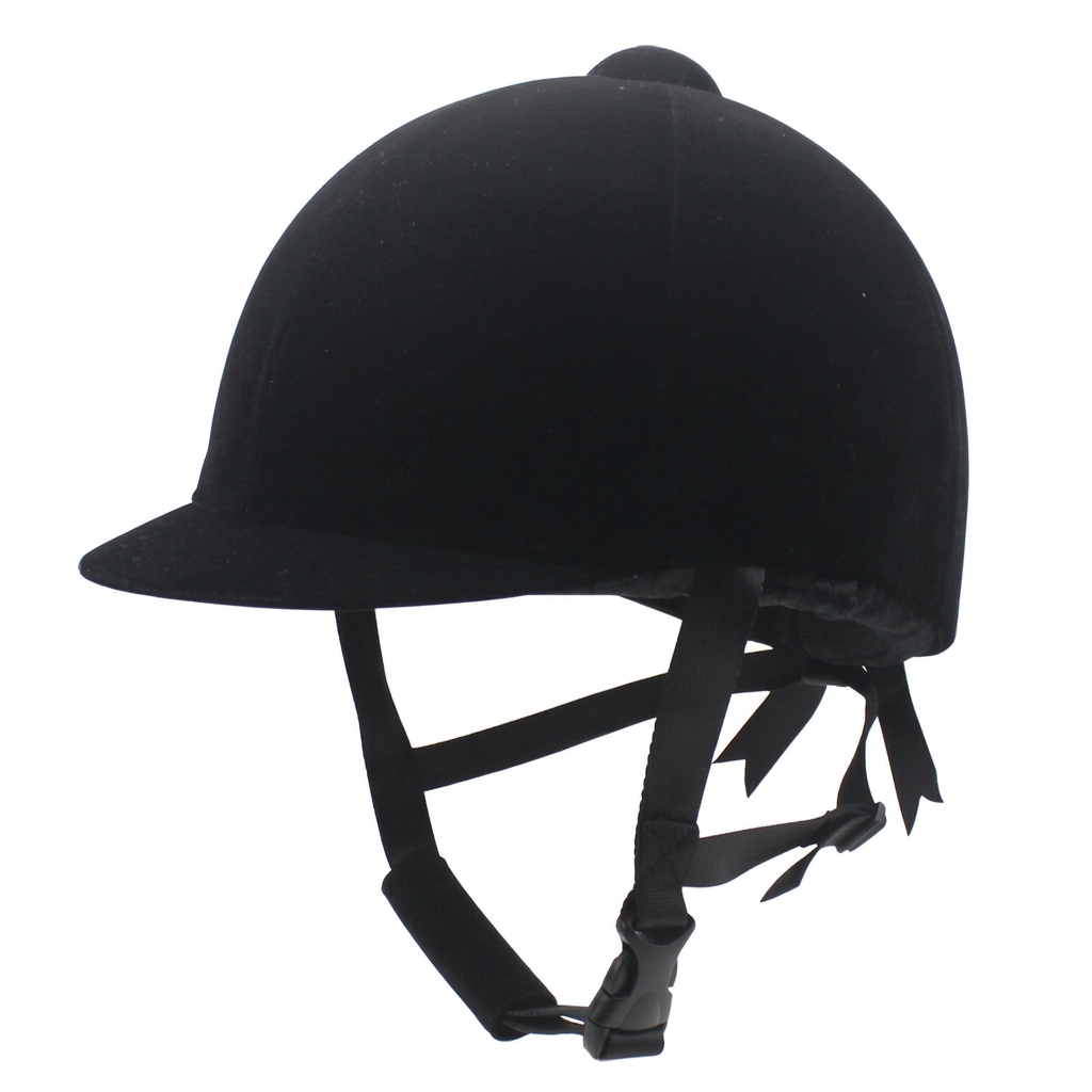 Velvet Horse Riding Hat, Equestrian Helmet with Ventilation System, Horse Riding Cap for Outdoor Activities, Sport Helmets wi