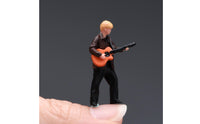 Acoustic Guitarist Figurine Display Use Hand-Painted Resin Figurine