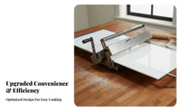 Hand Crank Puff Pastry Machine Space-Saving Hand Crank Pastry Cylinder Manual Pastry Sheeter Food-Grade Materials for Bakery