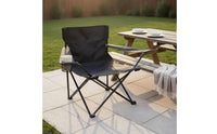 Foldable Folding Camping Chair Long-Lasting 600D Oxford Material Portable Chair with Cup Holder Easy Setup Heavy Duty for Campers, Fishermen, Beachgoers, Beach, Picnic, Tailgating, Backyard