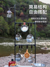 便携桌面置物架铝合金多功能灯架易收纳挂物架多层配件餐具架折叠