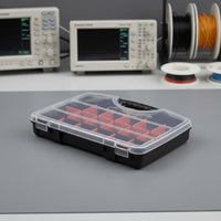 Hardware Compartment Box Clear Compartments Nut and Bolt Organizer Secure Latch