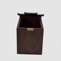 Wooden Pen Holder for Desk Storage, Solid Wood Pencil Organiser, Office Decor Stationery Cup, Gift for Students and Colleagues