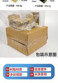 鱼缸躲避地下转角隧道繁殖沉底虾窝异形鱼装饰品鱼缸造景跨境专供