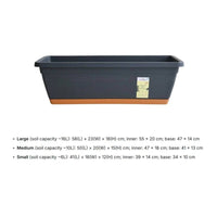 Self-Watering Window Box Weather-Resistant Vegetable Planting Box Modern Design