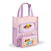 School Tote Bag Organised Tote Bag with Side Pockets Spacious for Students