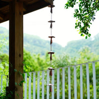 Mushroom Rain Chain Weather Resistant Bell Rain Chain Easy Install Outdoor Decor for Roofline, Garden, Sunroom