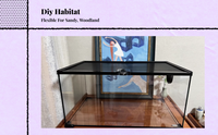Lockable glass terrarium for geckos