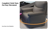 Single-Seater Recliner Ergonomic Design Recliner with Footrest Full-rotationDegree Rotating Base for E-Sports Participants