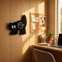 Cartoon Cat Timepiece Clock Decorative Acrylic Wall Clock Cute for Bedroom, Study, Cafe