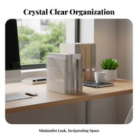 Multi-Compartment Desk Organizer Space Saving Document Rack sturdy Stable
