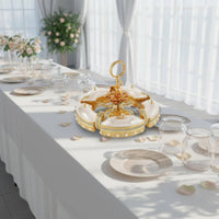 Covered Fruit Tray Dust Protection Divided Snack Tray Water-resistantResistant Lidded Snack Platter