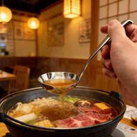 Soup Ladle with Pouring Spout Rustproof Pour Spout Soup Ladle Single-Piece Construction Long Handle Serving Spoon for Buffet