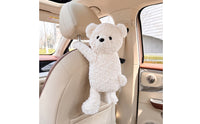 Cute Soft Bear Tissue Holder Soft Teddy Bear Tissue Holder Decorative Organizer Adorable for Drivers, Vehicle Interior