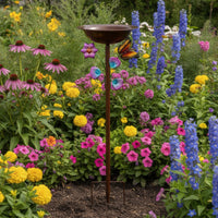 Sturdy Birdbath with Stake Vintage Bird Bath with Stake Long-Lasting Standing Bird Bath Easy to Assemble for Flower Bed