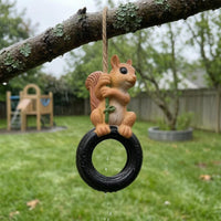 Hanging Squirrel Decoration Decorative Squirrel Ornament Weather-Resistant
