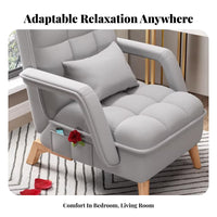 Adjustable Folding Lounger Foldable Design Indoor Seating Multi-Position Ergonomic Support for Students, Digital Hobbyists