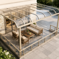 Wall-Mounted Awning, Front of Entrance, Sun Shade, Balcony, Aluminum Alloy, Terrace Roof, Rain Protection, Sun Protection