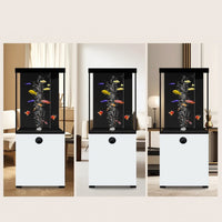 Aquarium with Cabinet Tall Floor Standing Aquarium Rectangular Aquatic Habitat for Aquarists, Fishkeepers, Living Room, Home