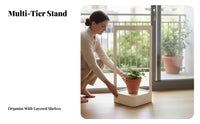 Multi-Tier Plant Shelf Indoor & Outdoor Use Wheeled Flower Pot carrier for Balcony