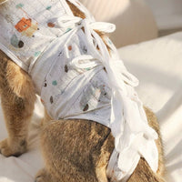 Cat Neutering Suit, Breathable Post Surgery Clothing with Tie Closure, Full Body Recovery Wear for After Surgery