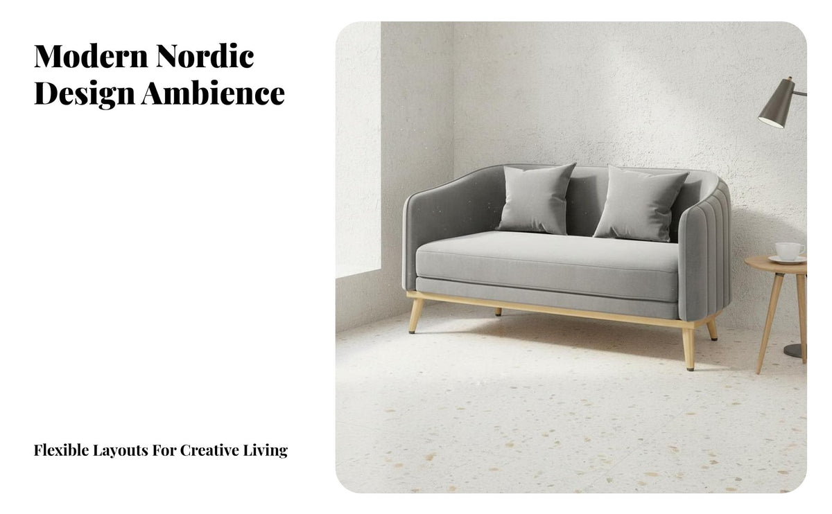 Nordic Aesthetic Modern Restaurant Booth Set Sintered Stone Tabletop Marble Top Table and Chair Set Stylish Design Velvet Reception Seating Stable Construction for Cafe Owners, Interior Designers, Bar, Lounge Area, Hotel Lobby