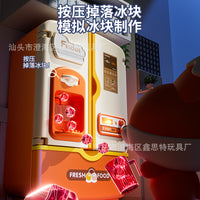 儿童仿真冰箱玩具双开门带声光过家家小家电玩具早教益智玩具批发