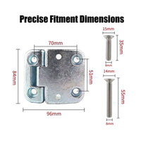 4 Pieces Door Hinge Kit Pivoting Section Vehicle Hardware Rounded Corners