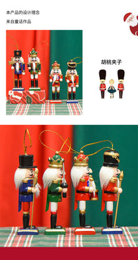 13cm Soldier Nutcracker Wooden Figurine Home Decor