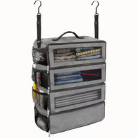 Foldable Multi-Function Clothes Storage Organizer with Hanging Multi-Layer Design, Large Capacity