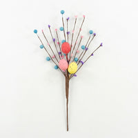 Easter Egg Carrot Picks Decorative Artificial Branch Easter Eggs Stem Festive Design for Celebration Floral Arrangement, Tabletop Centerpiece, Home Vase Decor, Mantel, Porch