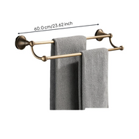 Antique copper towel rack, shelf set