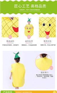 Children's Fruit and Vegetable Costume for Kindergarten Performance and Halloween Pumpkin Stage Outfit