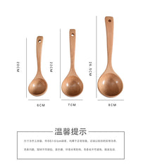 榉木家用大号盛汤木勺子喝汤盛粥火锅勺创意木质长柄大汤勺