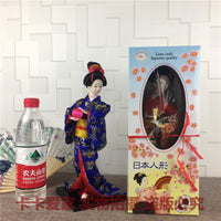 日本艺妓人偶人形摆件餐厅仕女绢人日式工艺和服娃娃30cm手工艺品