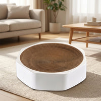 Octagonal Cat Scratcher, Interactive Plastic Cat Toy, Cat Scratcher for Large Cats, Replaceable Corrugated Cardboard