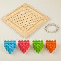 Triangular Peg Board Classic Triangle Peg Game Decorative