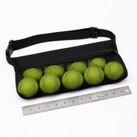 Tennis Bag, Ball Bag, Waist Bag, Holds 8-10 Balls, Zipper Closure, For Practice, Club Activities, Coaches, Lessons