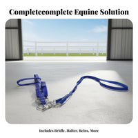 Horse Bridle with Reins Long-Lasting Adjustable Horse Bridle Equestrian Supplies Padded for Comfort Wear-Resistant