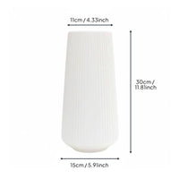Imitation Ceramic Vase Minimalist Design Nordic Style Flower Holder Lightweight Modern Tabletop Vase for Living Room, Dining Table, Wedding