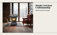 Cast iron stove for patio use