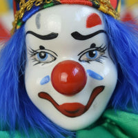 Ceramic Clown Statue Collectible Porcelain Clown Figurine Colorful